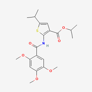 molecular formula C21H27NO6S B4643599 isopropyl 5-isopropyl-2-[(2,4,5-trimethoxybenzoyl)amino]-3-thiophenecarboxylate 