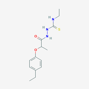 molecular formula C14H21N3O2S B4643602 N-ethyl-2-[2-(4-ethylphenoxy)propanoyl]hydrazinecarbothioamide 