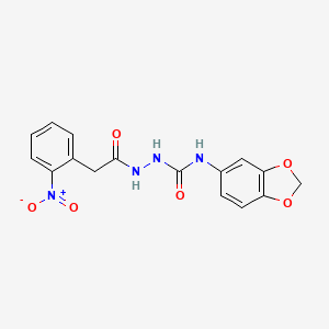 N-1,3-benzodioxol-5-yl-2-[(2-nitrophenyl)acetyl]hydrazinecarboxamide