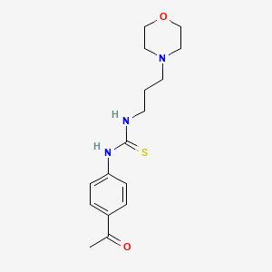 molecular formula C16H23N3O2S B4643620 N-(4-acetylphenyl)-N'-[3-(4-morpholinyl)propyl]thiourea 