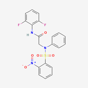 molecular formula C20H15F2N3O5S B4643626 N~1~-(2,6-difluorophenyl)-N~2~-[(2-nitrophenyl)sulfonyl]-N~2~-phenylglycinamide 