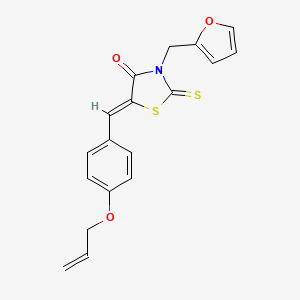 molecular formula C18H15NO3S2 B4643657 5-[4-(allyloxy)benzylidene]-3-(2-furylmethyl)-2-thioxo-1,3-thiazolidin-4-one 