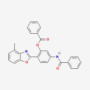 molecular formula C28H20N2O4 B4643660 5-(benzoylamino)-2-(4-methyl-1,3-benzoxazol-2-yl)phenyl benzoate 
