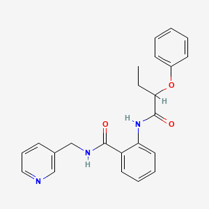 molecular formula C23H23N3O3 B4643675 2-[(2-phenoxybutanoyl)amino]-N-(3-pyridinylmethyl)benzamide 