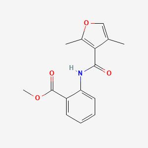 molecular formula C15H15NO4 B4643686 methyl 2-[(2,4-dimethyl-3-furoyl)amino]benzoate 