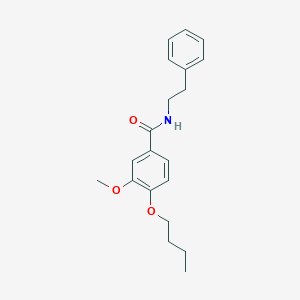 molecular formula C20H25NO3 B4643688 4-butoxy-3-methoxy-N-(2-phenylethyl)benzamide 