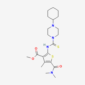 methyl 2-{[(4-cyclohexyl-1-piperazinyl)carbonothioyl]amino}-5-[(dimethylamino)carbonyl]-4-methyl-3-thiophenecarboxylate
