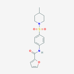 molecular formula C17H20N2O4S B464373 N-{4-[(4-methylpiperidin-1-yl)sulfonyl]phenyl}furan-2-carboxamide CAS No. 327065-73-6