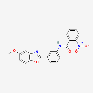 molecular formula C21H15N3O5 B4643740 N-[3-(5-methoxy-1,3-benzoxazol-2-yl)phenyl]-2-nitrobenzamide 