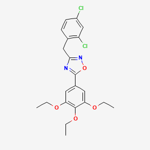 molecular formula C21H22Cl2N2O4 B4643774 3-(2,4-dichlorobenzyl)-5-(3,4,5-triethoxyphenyl)-1,2,4-oxadiazole 