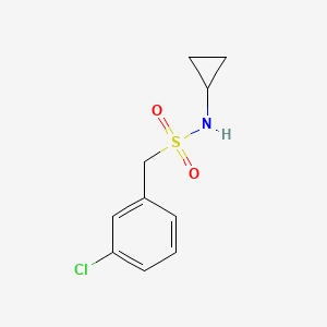 molecular formula C10H12ClNO2S B4643789 1-(3-chlorophenyl)-N-cyclopropylmethanesulfonamide 