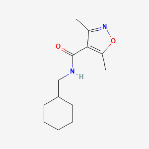 N-(cyclohexylmethyl)-3,5-dimethyl-4-isoxazolecarboxamide