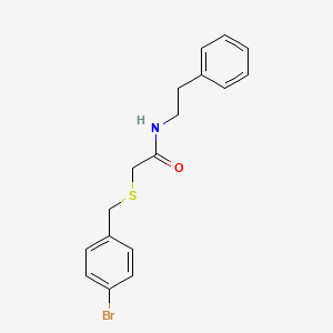 2-[(4-bromobenzyl)thio]-N-(2-phenylethyl)acetamide