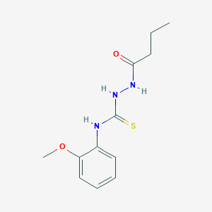 molecular formula C12H17N3O2S B4643811 2-butyryl-N-(2-methoxyphenyl)hydrazinecarbothioamide 