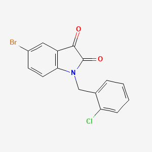 molecular formula C15H9BrClNO2 B4643821 5-bromo-1-(2-chlorobenzyl)-1H-indole-2,3-dione 