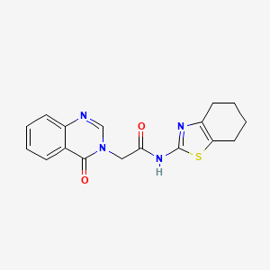 molecular formula C17H16N4O2S B4643835 2-(4-oxo-3(4H)-quinazolinyl)-N-(4,5,6,7-tetrahydro-1,3-benzothiazol-2-yl)acetamide 