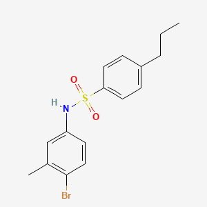 molecular formula C16H18BrNO2S B4643841 N-(4-bromo-3-methylphenyl)-4-propylbenzenesulfonamide 