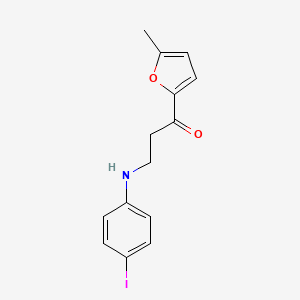 molecular formula C14H14INO2 B4643844 3-[(4-iodophenyl)amino]-1-(5-methyl-2-furyl)-1-propanone 