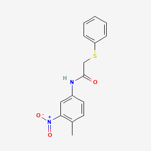 molecular formula C15H14N2O3S B4643847 N-(4-methyl-3-nitrophenyl)-2-(phenylthio)acetamide 