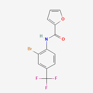 molecular formula C12H7BrF3NO2 B4643866 N-[2-bromo-4-(trifluoromethyl)phenyl]-2-furamide 