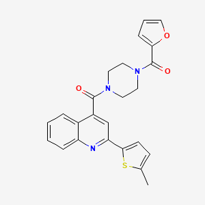molecular formula C24H21N3O3S B4643867 4-{[4-(2-furoyl)-1-piperazinyl]carbonyl}-2-(5-methyl-2-thienyl)quinoline 