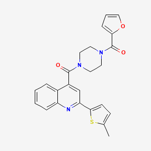 4-{[4-(2-furoyl)-1-piperazinyl]carbonyl}-2-(5-methyl-2-thienyl)quinoline