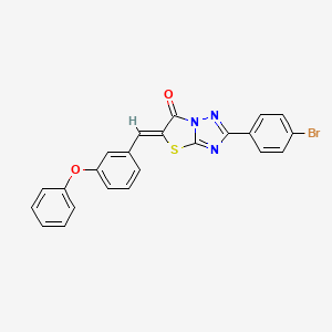 molecular formula C23H14BrN3O2S B4643868 2-(4-bromophenyl)-5-(3-phenoxybenzylidene)[1,3]thiazolo[3,2-b][1,2,4]triazol-6(5H)-one 