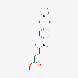 molecular formula C15H20N2O5S B464387 Methyl 4-oxo-4-(4-pyrrolidin-1-ylsulfonylanilino)butanoate CAS No. 327067-58-3