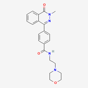 4-(3-methyl-4-oxo-3,4-dihydro-1-phthalazinyl)-N-[2-(4-morpholinyl)ethyl]benzamide