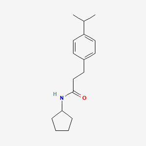 molecular formula C17H25NO B4643885 N-cyclopentyl-3-(4-isopropylphenyl)propanamide 