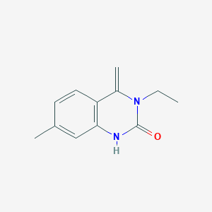 molecular formula C12H14N2O B4643891 3-ethyl-7-methyl-4-methylene-3,4-dihydro-2(1H)-quinazolinone 