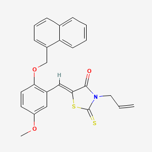 3-allyl-5-[5-methoxy-2-(1-naphthylmethoxy)benzylidene]-2-thioxo-1,3-thiazolidin-4-one