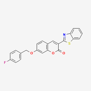 molecular formula C23H14FNO3S B4643923 3-(1,3-benzothiazol-2-yl)-7-[(4-fluorobenzyl)oxy]-2H-chromen-2-one 