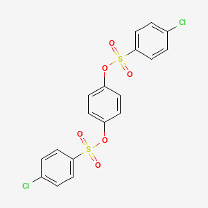 molecular formula C18H12Cl2O6S2 B4643938 1,4-phenylene bis(4-chlorobenzenesulfonate) 