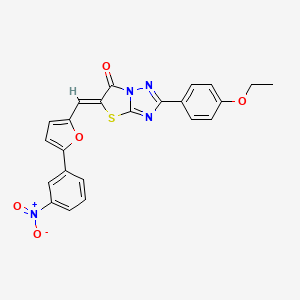 molecular formula C23H16N4O5S B4643939 2-(4-ethoxyphenyl)-5-{[5-(3-nitrophenyl)-2-furyl]methylene}[1,3]thiazolo[3,2-b][1,2,4]triazol-6(5H)-one 