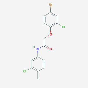 molecular formula C15H12BrCl2NO2 B4643944 2-(4-bromo-2-chlorophenoxy)-N-(3-chloro-4-methylphenyl)acetamide CAS No. 430460-29-0