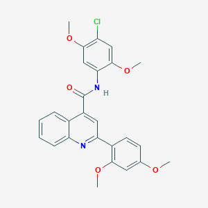 N-(4-chloro-2,5-dimethoxyphenyl)-2-(2,4-dimethoxyphenyl)-4-quinolinecarboxamide