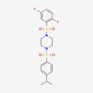 1-[(2,5-difluorophenyl)sulfonyl]-4-[(4-isopropylphenyl)sulfonyl]piperazine