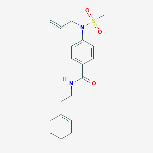 molecular formula C19H26N2O3S B4643983 4-[allyl(methylsulfonyl)amino]-N-[2-(1-cyclohexen-1-yl)ethyl]benzamide 