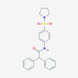 molecular formula C24H24N2O3S B464399 2,2-diphenyl-N-(4-(pyrrolidin-1-ylsulfonyl)phenyl)acetamide CAS No. 289700-47-6