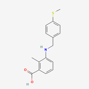 molecular formula C16H17NO2S B4643998 2-methyl-3-{[4-(methylthio)benzyl]amino}benzoic acid 