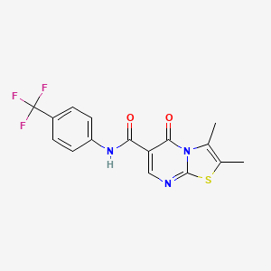 2,3-dimethyl-5-oxo-N-[4-(trifluoromethyl)phenyl]-5H-[1,3]thiazolo[3,2-a]pyrimidine-6-carboxamide