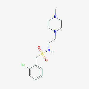 molecular formula C14H22ClN3O2S B4644063 1-(2-chlorophenyl)-N-[2-(4-methyl-1-piperazinyl)ethyl]methanesulfonamide 