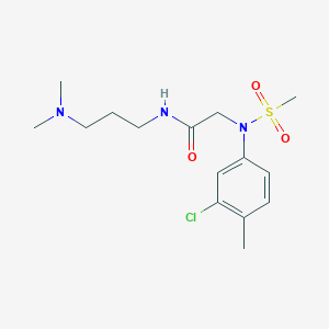 molecular formula C15H24ClN3O3S B4644066 N~2~-(3-chloro-4-methylphenyl)-N~1~-[3-(dimethylamino)propyl]-N~2~-(methylsulfonyl)glycinamide 