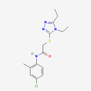 molecular formula C15H19ClN4OS B4644074 N-(4-chloro-2-methylphenyl)-2-[(4,5-diethyl-4H-1,2,4-triazol-3-yl)thio]acetamide 
