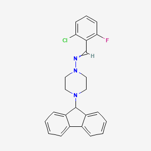 molecular formula C24H21ClFN3 B4644085 N-(2-chloro-6-fluorobenzylidene)-4-(9H-fluoren-9-yl)-1-piperazinamine 