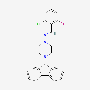 N-(2-chloro-6-fluorobenzylidene)-4-(9H-fluoren-9-yl)-1-piperazinamine