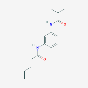 molecular formula C15H22N2O2 B4644102 N-[3-(isobutyrylamino)phenyl]pentanamide 