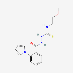 N-(2-methoxyethyl)-2-[2-(1H-pyrrol-1-yl)benzoyl]hydrazinecarbothioamide