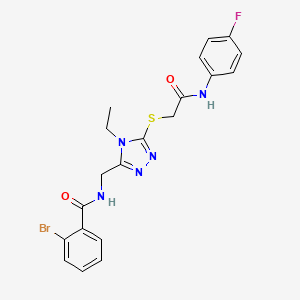 molecular formula C20H19BrFN5O2S B4644125 2-bromo-N-{[4-ethyl-5-({2-[(4-fluorophenyl)amino]-2-oxoethyl}thio)-4H-1,2,4-triazol-3-yl]methyl}benzamide 